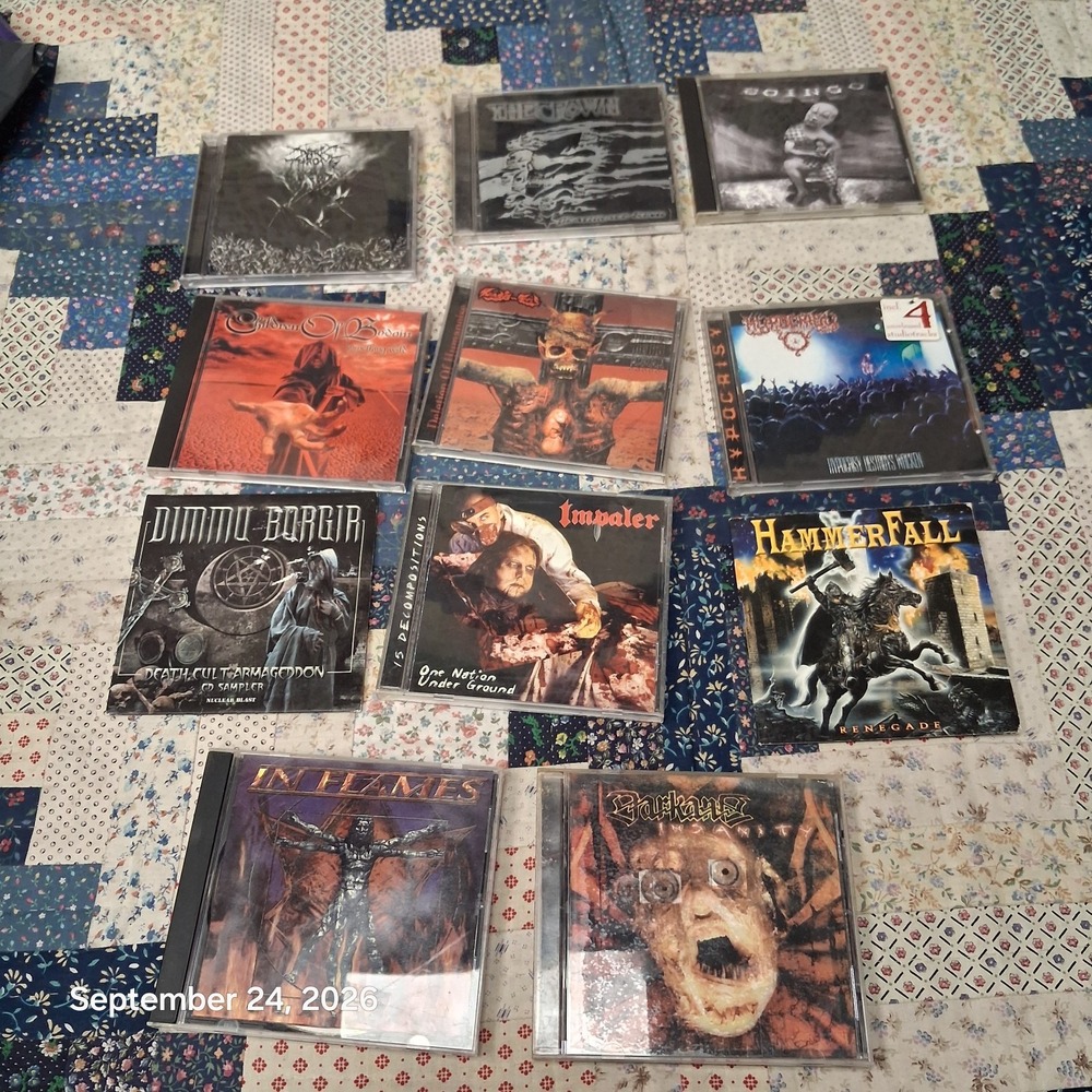 11 Heavy Metal CD Lot Darkthrone Panzerfaust In Flames Clayman Dimmu Borgir Deat
